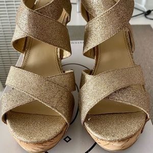 Steve Madden Glitter Wedges